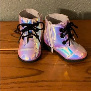 Iridescent boots